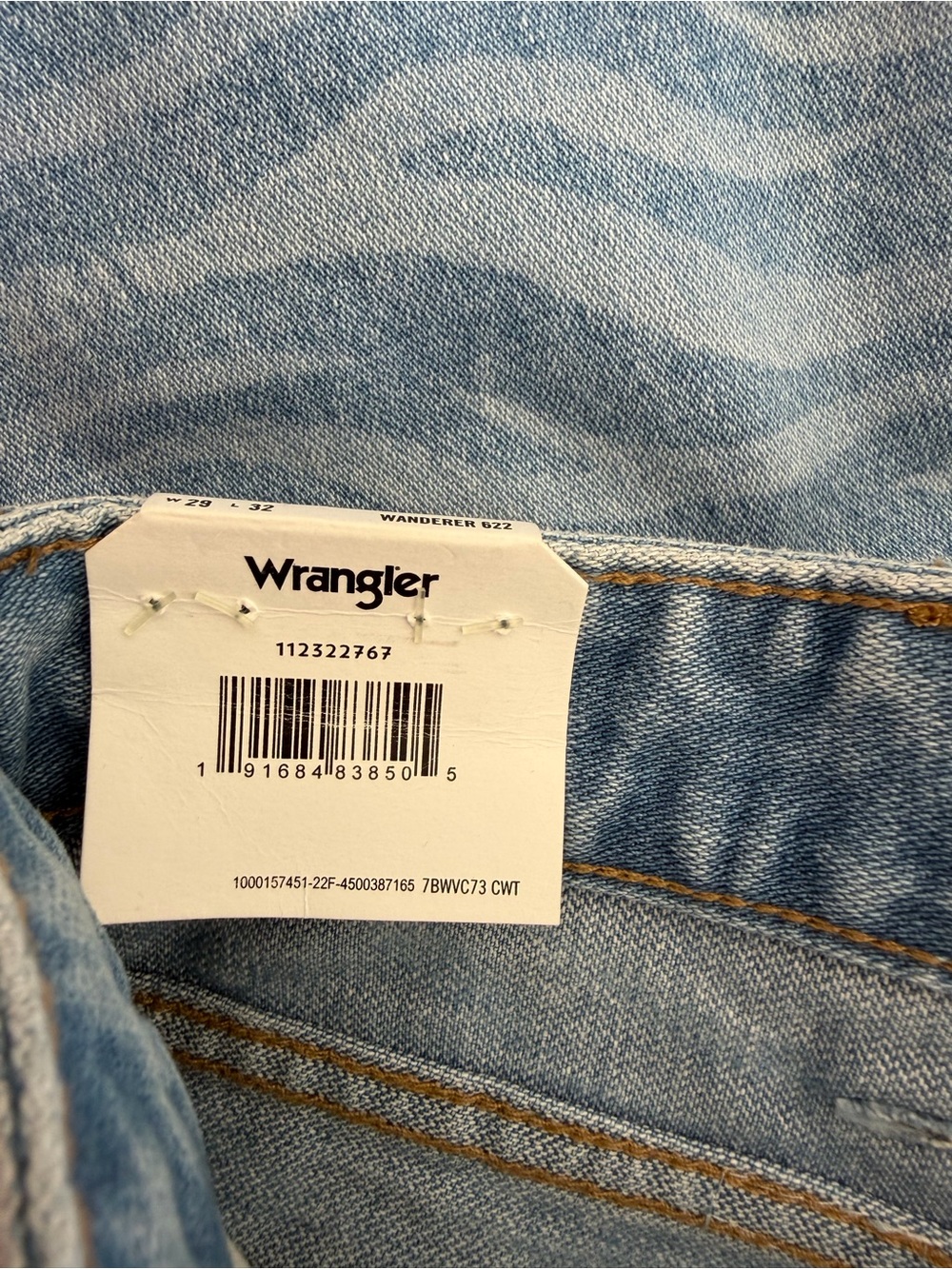 Wrangler Women's Light Wash Blue Denim Jeans with Contrast Stitching 29/32